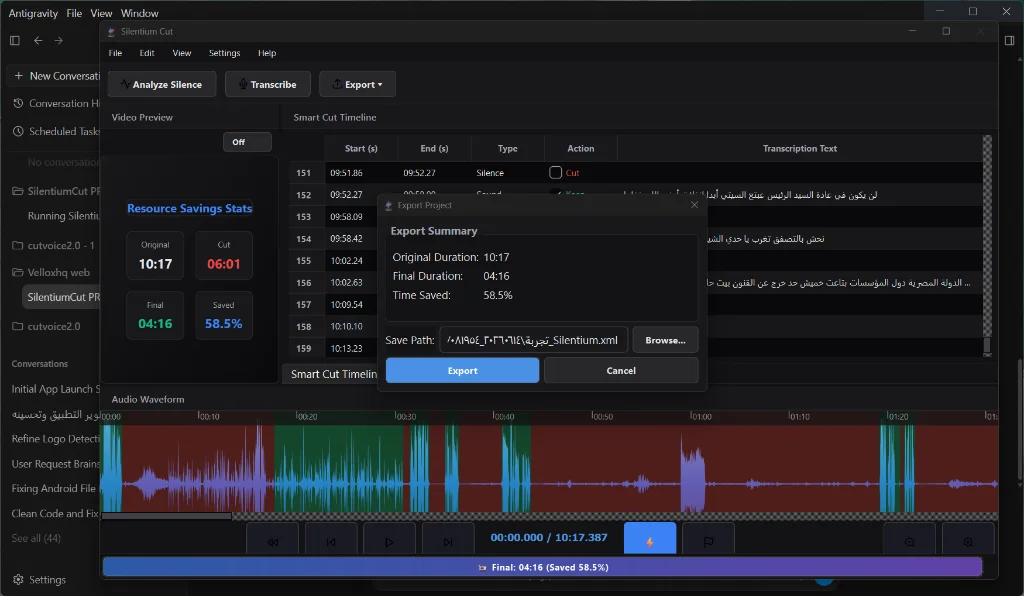 Export NLE Timeline XML